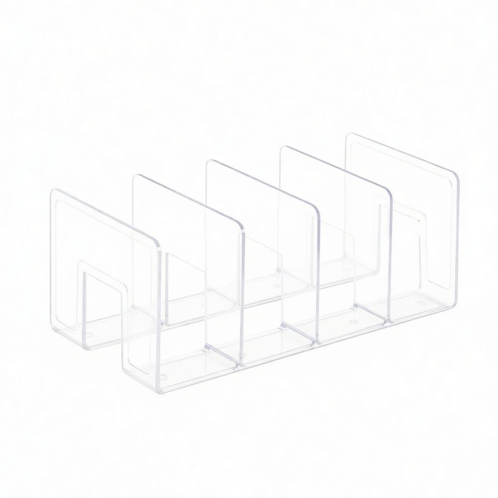 Clear Acrylic Book Stand Holder - ที่จัดระเบียบโต๊ะทำงานอะคริลิก ที่คั่นหนังสือแบบใส ชั้นวางแฟ้มใส สำหรับจัดเก็บเครื่องเขียนสำนักงาน ที่วางหนังสือสำหรับโรงเรียน
