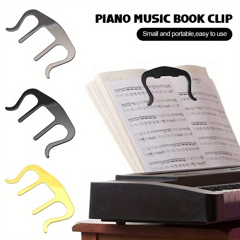 Magazines - ที่หนีบหนังสือเพลง 1 ชิ้น สำหรับวางโน้ตเพลง แผ่นโลหะสำหรับโน้ตเพลง คำบรรยาย