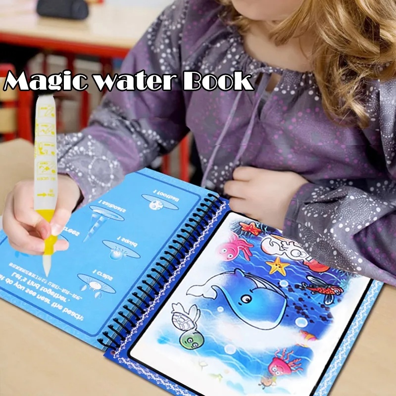 ของเล่นแบบมอนเตสซอรี่สำหรับเด็ - Reusable Water Magic Coloring Book บทวิจารณ์และราคา