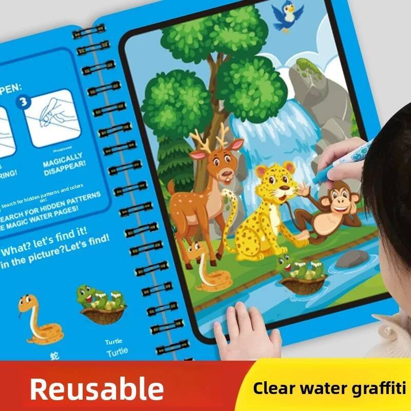 Montessori ของเล่น Magic Water - Reusable Water Magic Coloring Book บทวิจารณ์และราคา