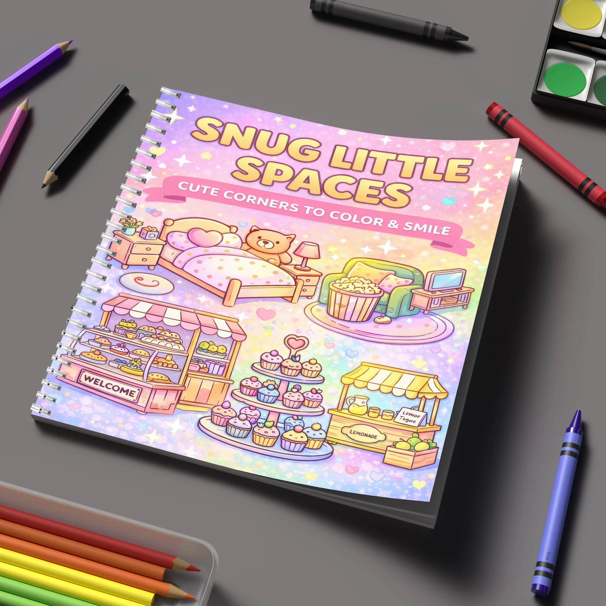 สมุดระบายสี Little Spaces สำหร - Adult Coloring Book Stress Relief บทวิจารณ์และราคา