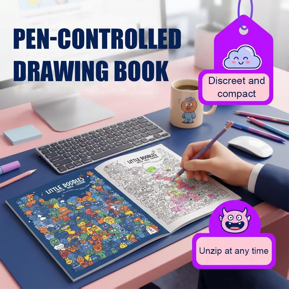 สมุดระบายสีฝึกวาดเส้น ฝึกควบคุ - Adult Coloring Book Stress Relief บทวิจารณ์และราคา