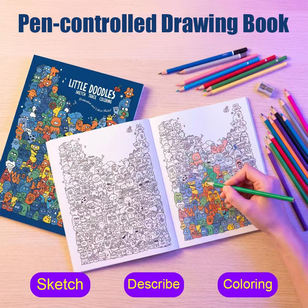 สมุดระบายสีฝึกวาดเส้น ฝึกควบคุ - Adult Coloring Book Stress Relief บทวิจารณ์และราคา